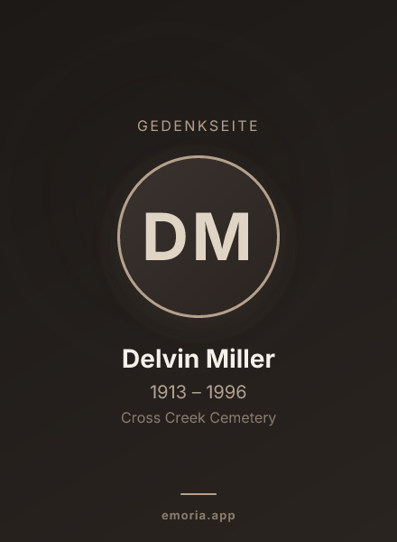 Gedenkportrait von Delvin Miller