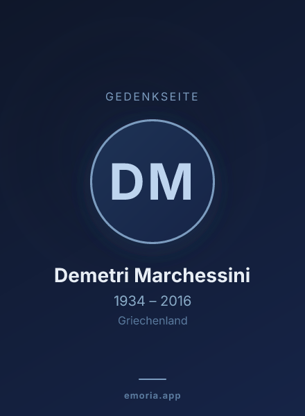 Gedenkportrait von Demetri Marchessini