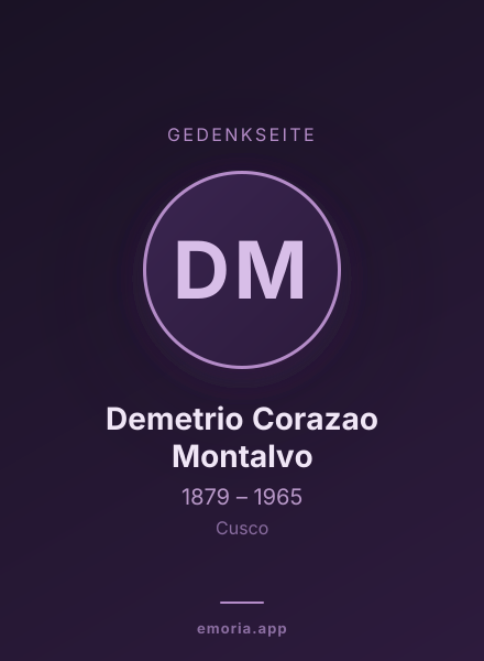 Gedenkportrait von Demetrio Corazao Montalvo