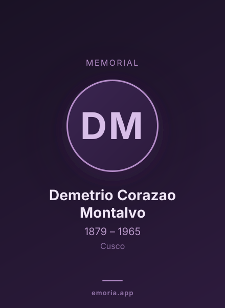 Memorial portrait of Demetrio Corazao Montalvo