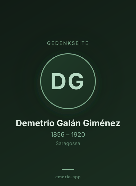 Gedenkportrait von Demetrio Galán Giménez