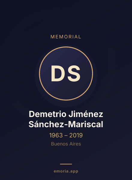Memorial portrait of Demetrio Jiménez Sánchez-Mariscal