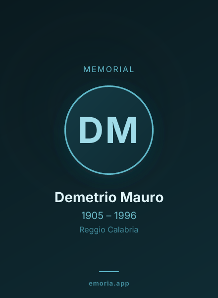 Memorial portrait of Demetrio Mauro