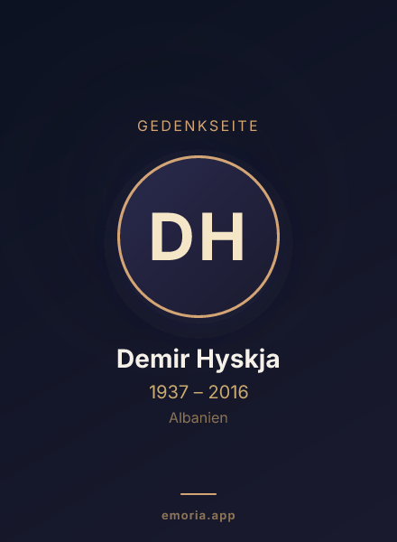 Gedenkportrait von Demir Hyskja