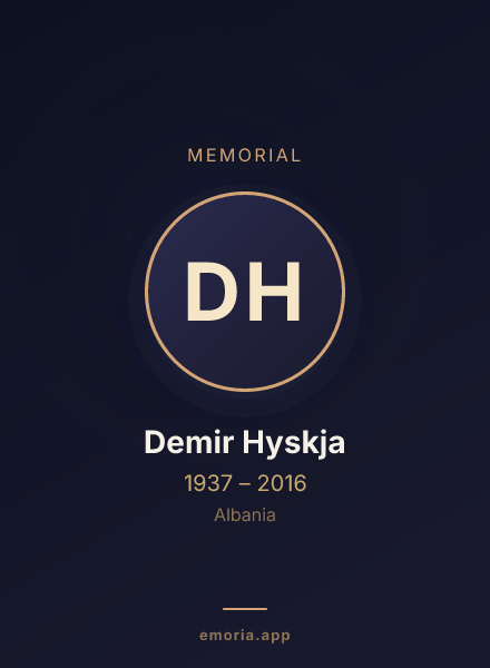 Memorial portrait of Demir Hyskja