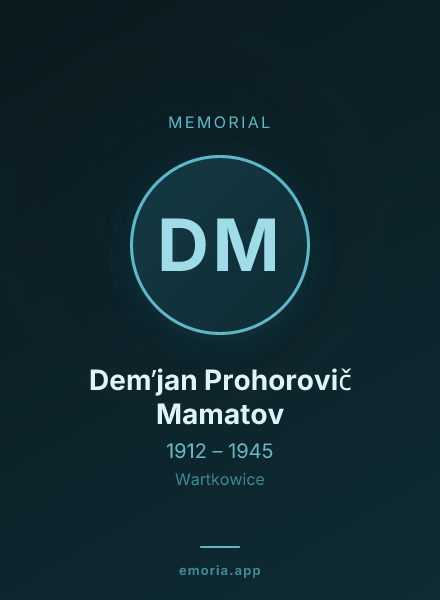 Memorial portrait of Demʹjan Prohorovič Mamatov