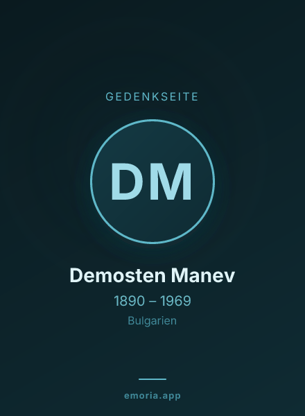 Gedenkportrait von Demosten Manev