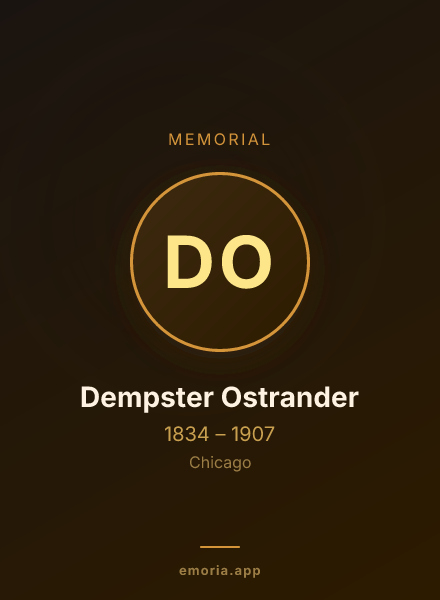 Memorial portrait of Dempster Ostrander