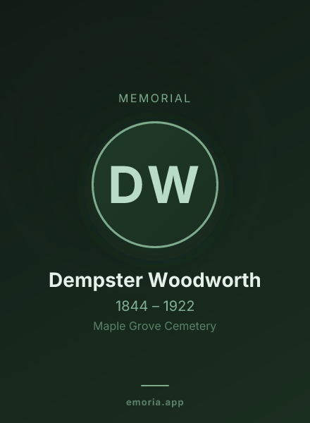Memorial portrait of Dempster Woodworth