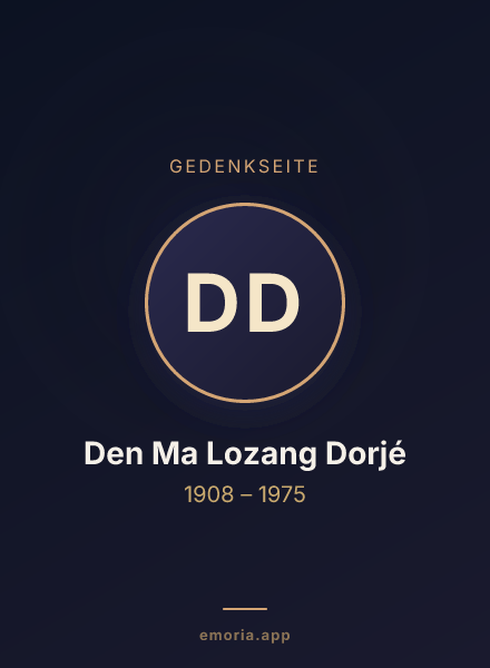 Gedenkportrait von Den Ma Lozang Dorjé