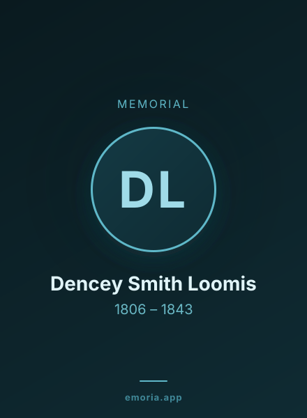 Memorial portrait of Dencey Smith Loomis