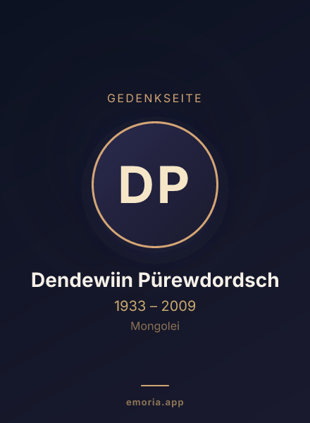 Gedenkportrait von Dendewiin Pürewdordsch