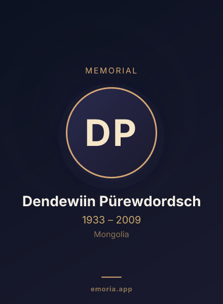 Memorial portrait of Dendewiin Pürewdordsch