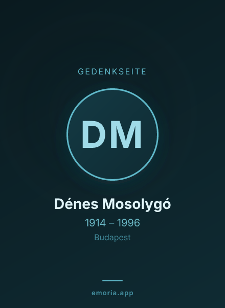 Gedenkportrait von Dénes Mosolygó