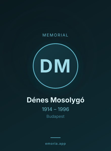 Memorial portrait of Dénes Mosolygó