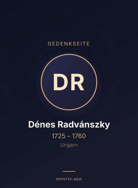 Gedenkportrait von Dénes Radvánszky