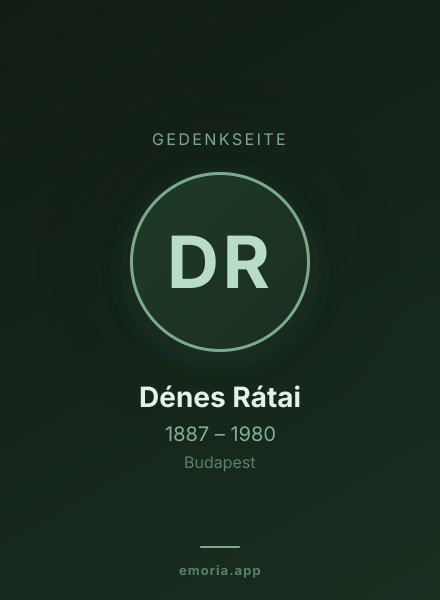 Gedenkportrait von Dénes Rátai