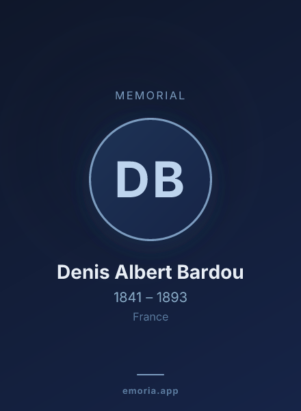 Memorial portrait of Denis Albert Bardou