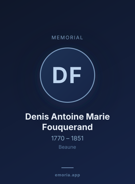 Memorial portrait of Denis Antoine Marie Fouquerand
