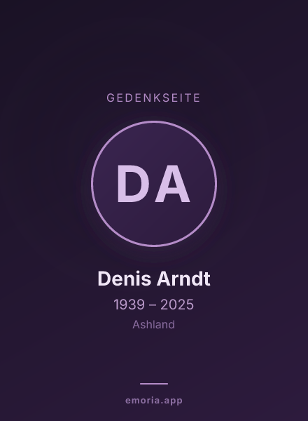 Gedenkportrait von Denis Arndt
