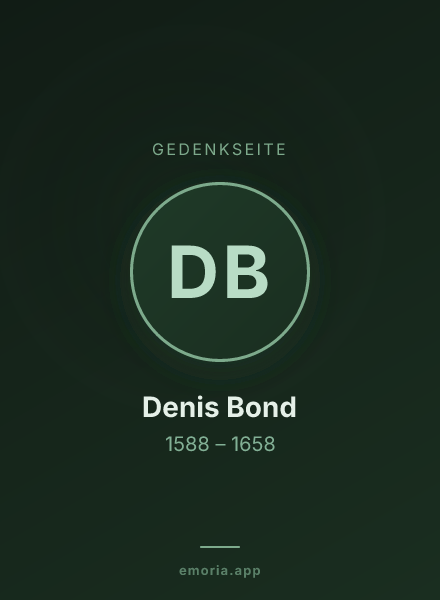 Gedenkportrait von Denis Bond