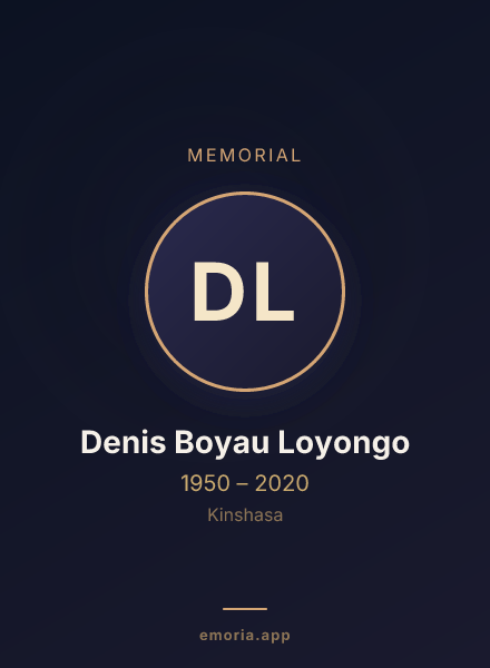 Memorial portrait of Denis Boyau Loyongo
