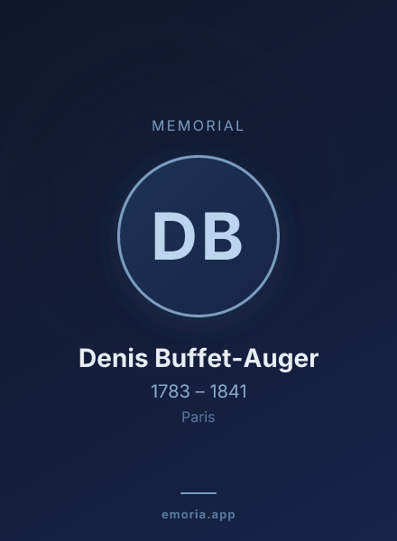 Memorial portrait of Denis Buffet-Auger