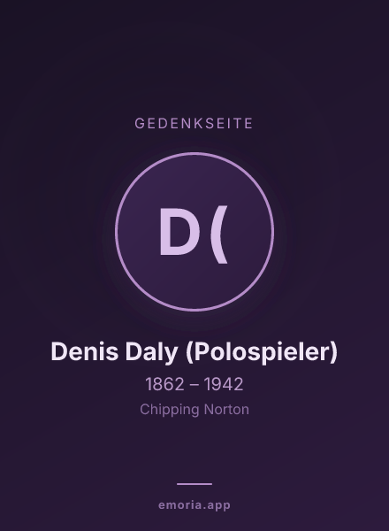 Gedenkportrait von Denis Daly (Polospieler)