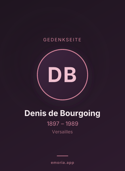Gedenkportrait von Denis de Bourgoing