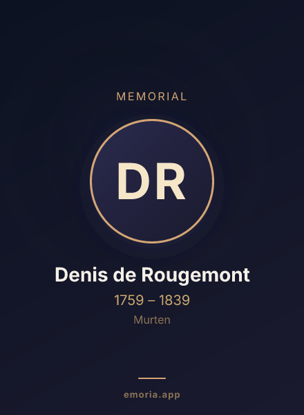 Memorial portrait of Denis de Rougemont