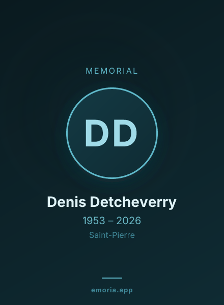 Memorial portrait of Denis Detcheverry