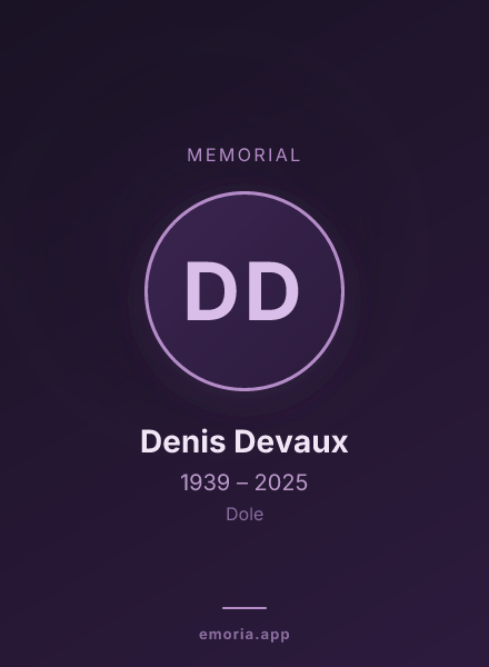 Memorial portrait of Denis Devaux