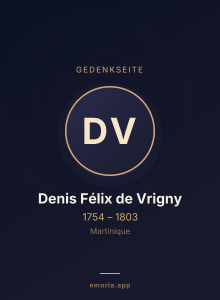 Gedenkportrait von Denis Félix de Vrigny