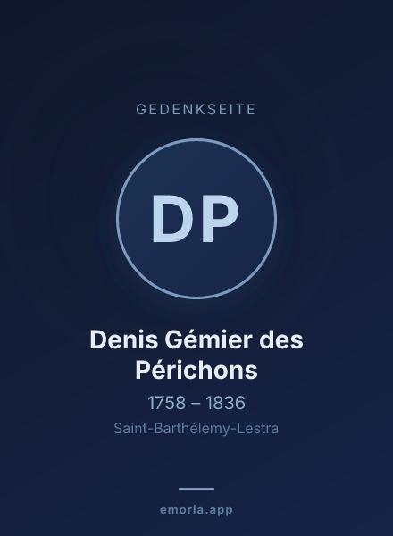 Gedenkportrait von Denis Gémier des Périchons