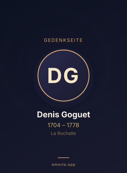 Gedenkportrait von Denis Goguet