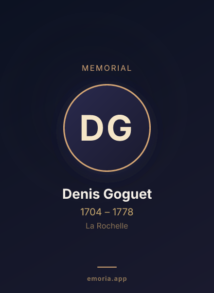 Memorial portrait of Denis Goguet