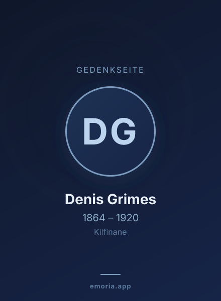 Gedenkportrait von Denis Grimes