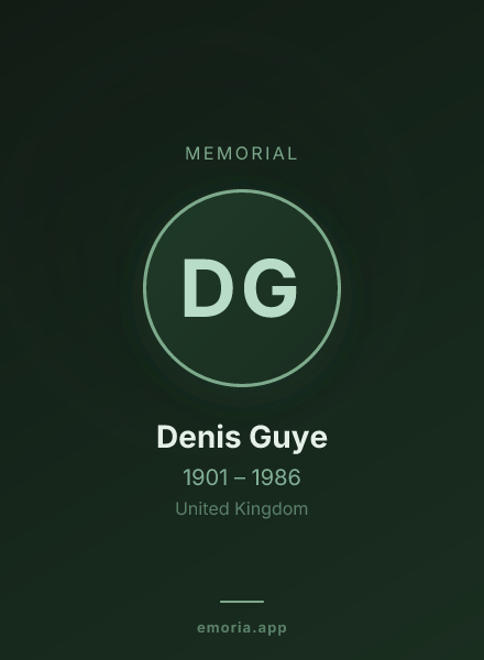 Memorial portrait of Denis Guye