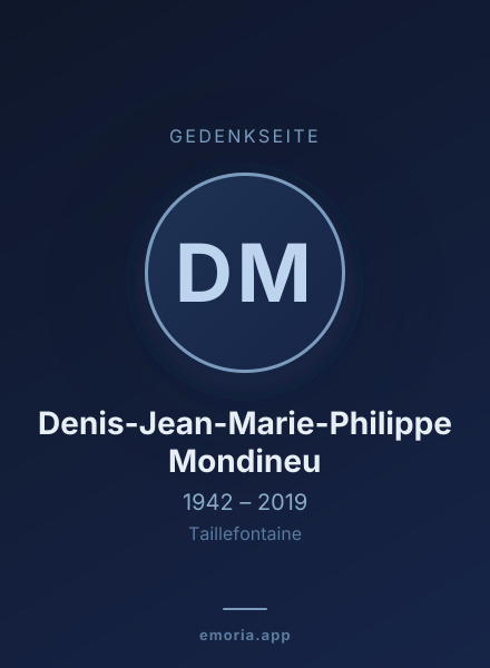 Gedenkportrait von Denis-Jean-Marie-Philippe Mondineu