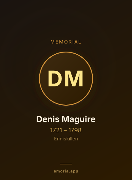 Memorial portrait of Denis Maguire