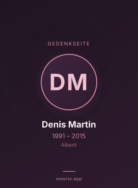 Gedenkportrait von Denis Martin