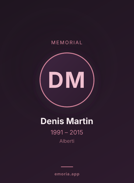 Memorial portrait of Denis Martin