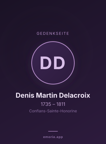 Gedenkportrait von Denis Martin Delacroix