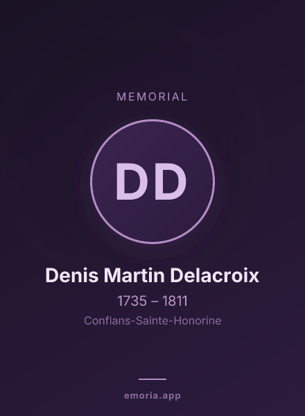 Memorial portrait of Denis Martin Delacroix