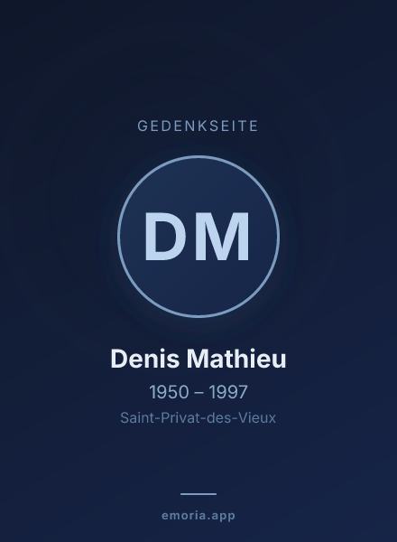 Gedenkportrait von Denis Mathieu