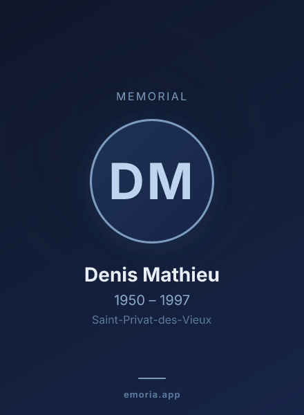Memorial portrait of Denis Mathieu