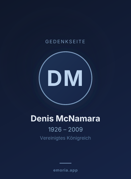 Gedenkportrait von Denis McNamara