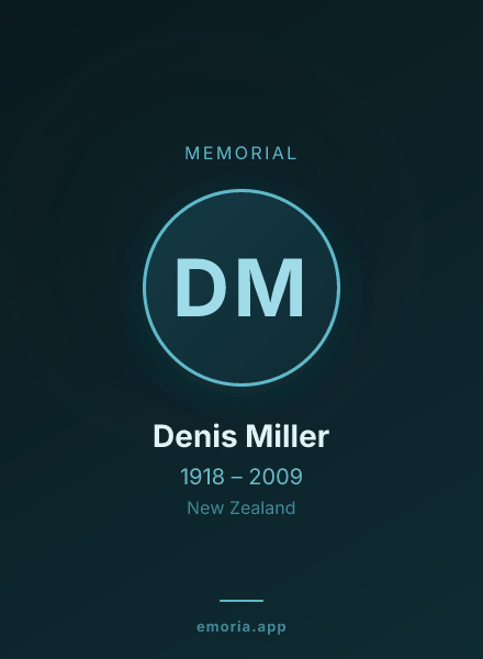 Memorial portrait of Denis Miller