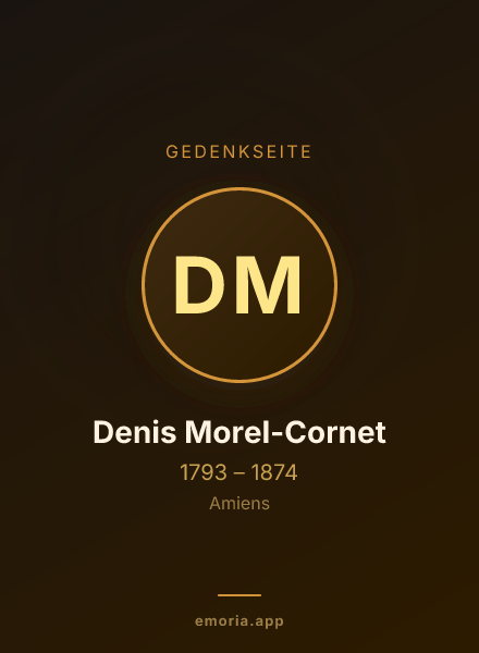 Gedenkportrait von Denis Morel-Cornet