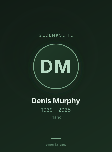 Gedenkportrait von Denis Murphy